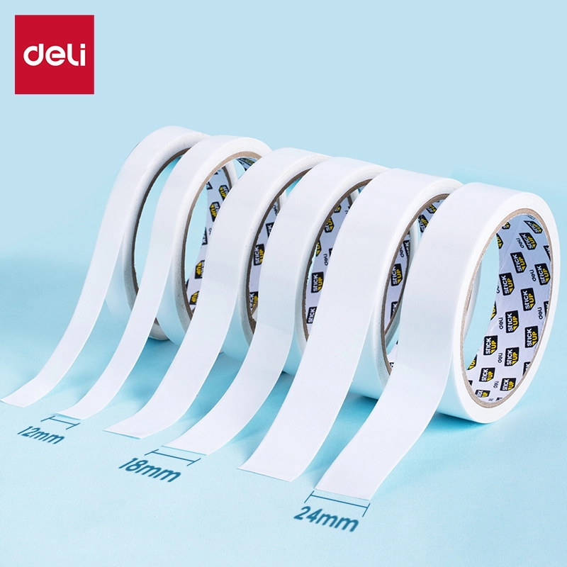 deli EA364 Double-Sided Tape, 18mm*10y*80μm 16 rolls, White