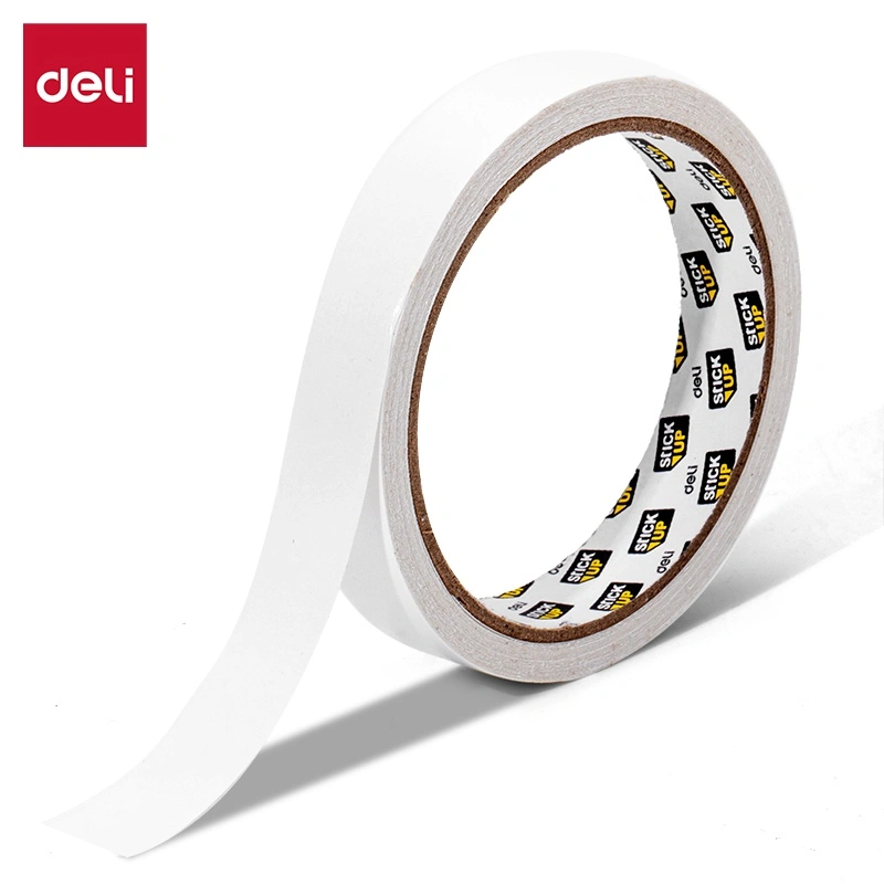 deli EA364 Double-Sided Tape, 18mm*10y*80μm 16 rolls, White - Image 2
