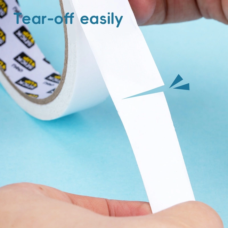 deli EA365 Double-Sided Tape, 24mm*10y*80μm 12 rolls, White - Image 4
