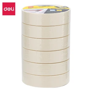 deli EA405 Masking Tape, 24mm*20y*145μm 6 rolls, White