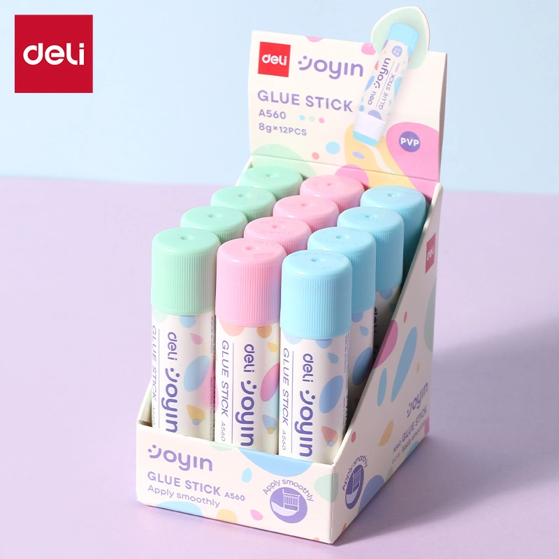 deli EA560 Glue Stick, Blue, Pink, Green