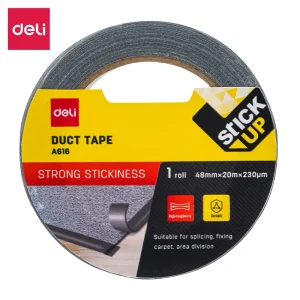 deli EA616 Duct Tape, 48mm*20m*230μm 1 roll, Black