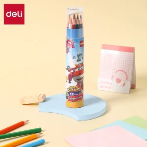 deli EC00807 Colored Pencil, 12 colors, Assorted Colors