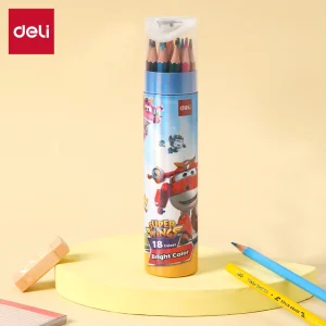 deli EC00817 Colored Pencil, 18 colors, Assorted Colors
