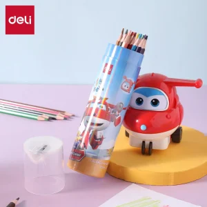 deli EC00827 Colored Pencil, 24 colors, Assorted Colors