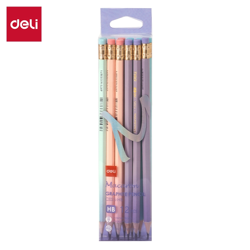 deli EC025-HB Graphite pencil, HB, Assorted Colors - Image 2