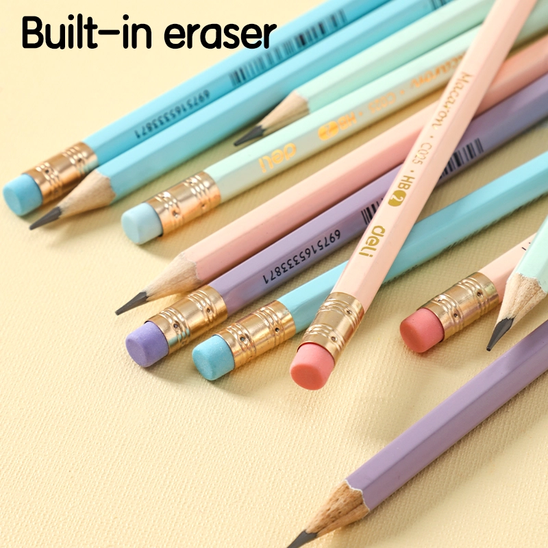deli EC025-HB Graphite pencil, HB, Assorted Colors - Image 4