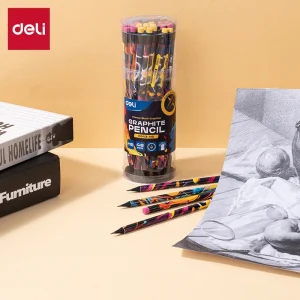 deli EC043-HB Graphite Pencil, Assorted Colors