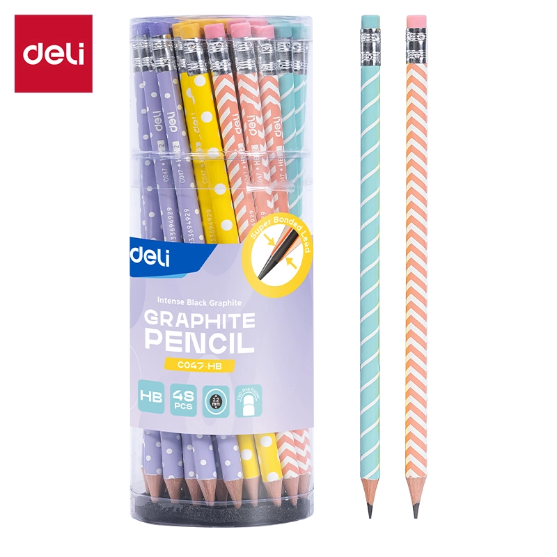 deli EC044-HB Graphite Pencil, Assorted Colors