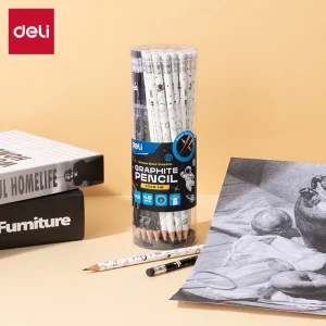 deli EC048-HB Graphite Pencil, Assorted Colors