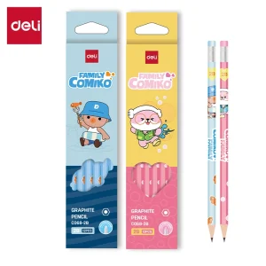 deli EC068-2B Graphite Pencil, Blue, Pink