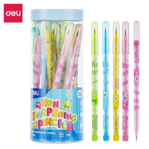 deli EC086 Graphite Pencil, 2B, Assorted Colors