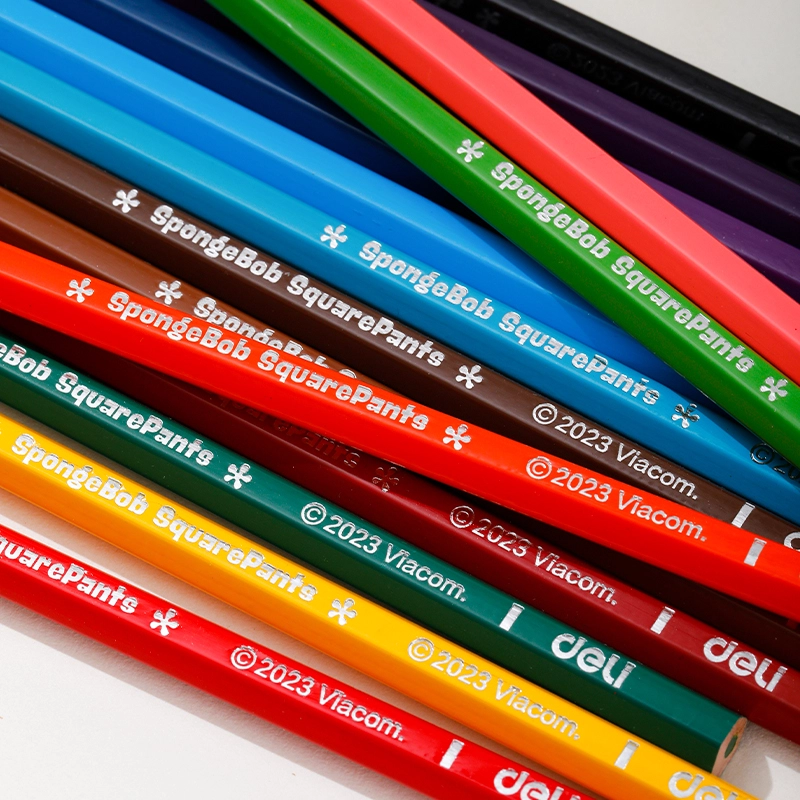 deli EC133-12 Colored Pencil, 3mm lead Hexagonal barrel, 12 colors - Image 4