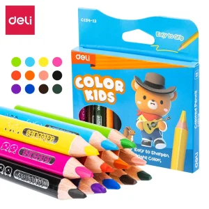 deli EC134-12 Colored Pencil, φ5*87mm Triangular barrel, 12 colors