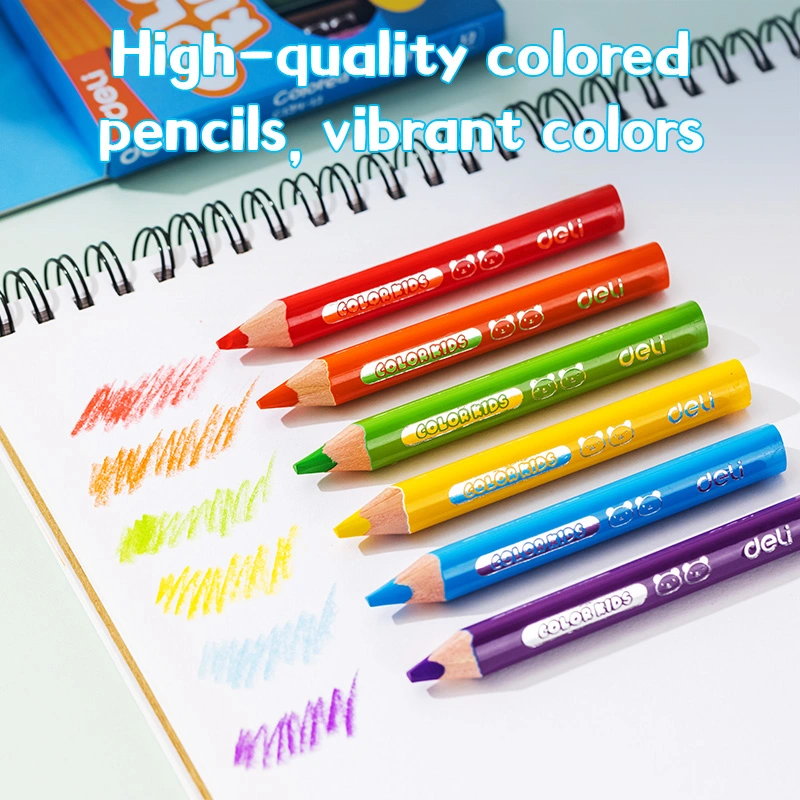 deli EC134-24 Colored Pencil, φ5*87mm Triangular barrel, 24 colors - Image 2