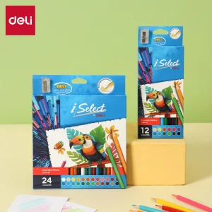 deli EC144-12 Colored Pencil, 12 Colors