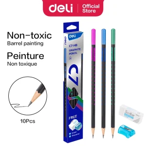 deli EC7-HB Graphite Pencil, Black