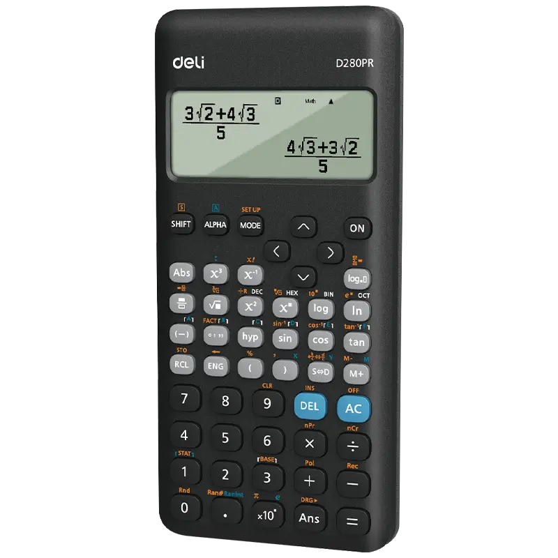 deli ED280PR Scientific Calculator, Black