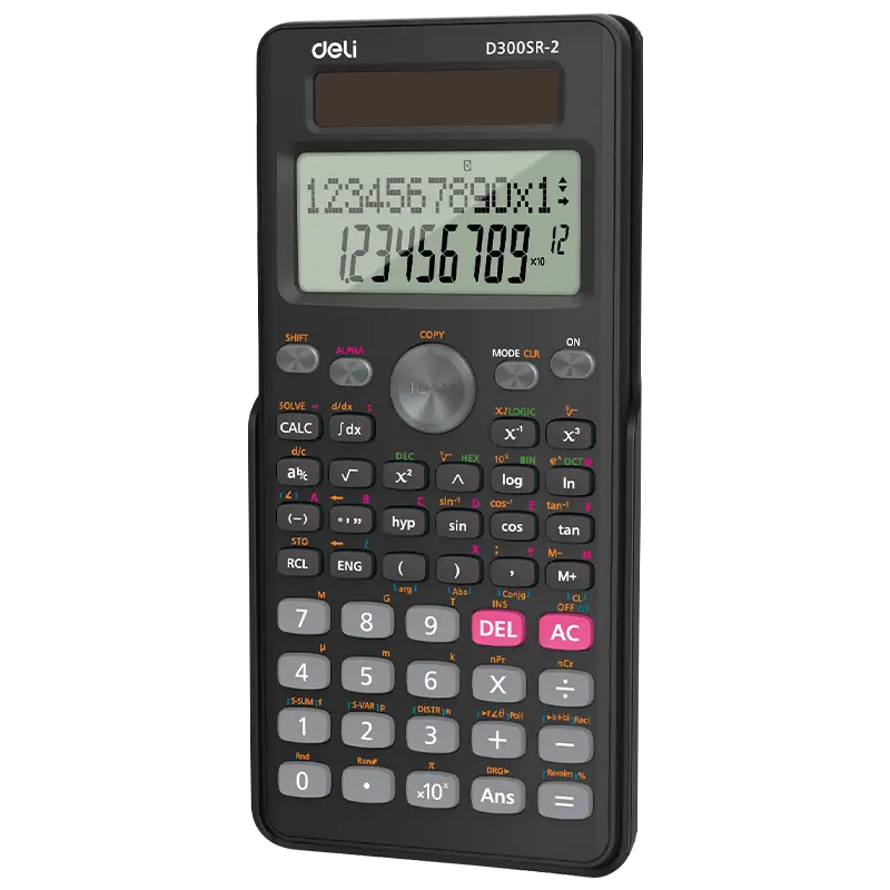 deli ED300SR-2 Scientific Calculator, Dark Grey