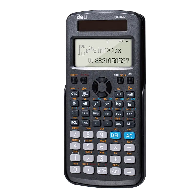 deli ED417PR Scientific Calculator, Black