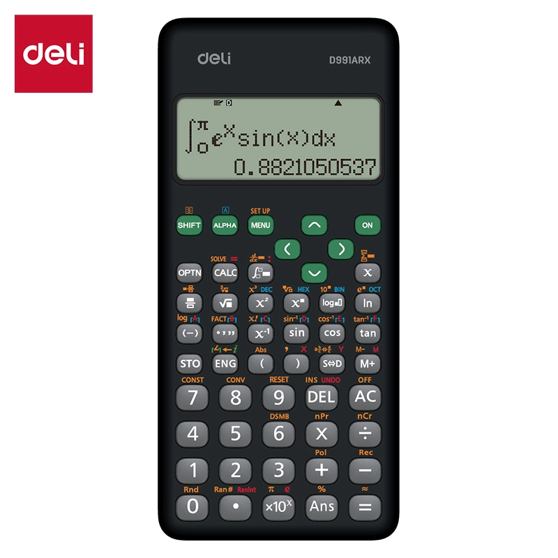 deli ED991ARX Scientific Calculator, 56F-8+2 digits, Black - Image 2