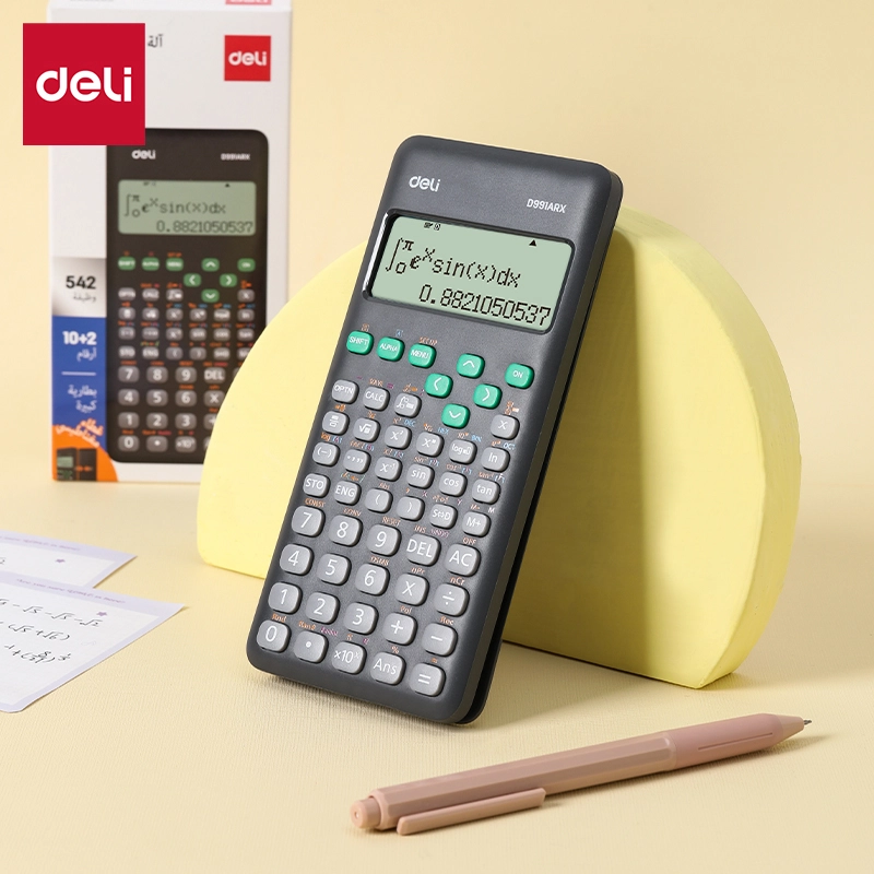 deli ED991ARX Scientific Calculator, 56F-8+2 digits, Black