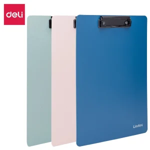 deli EF403 Clip Board, A4, Blue, Green, Pink