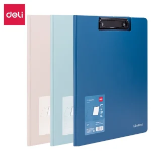 deli EF404 Clip Board, A4, Blue, Green, Pink
