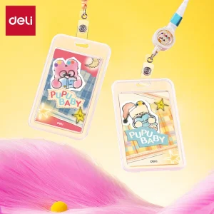 deli EF411 Pupubaby Name Badge, Blue, Pink