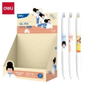 deli EG08T-BL Gel Pen, White, Pink, Blue