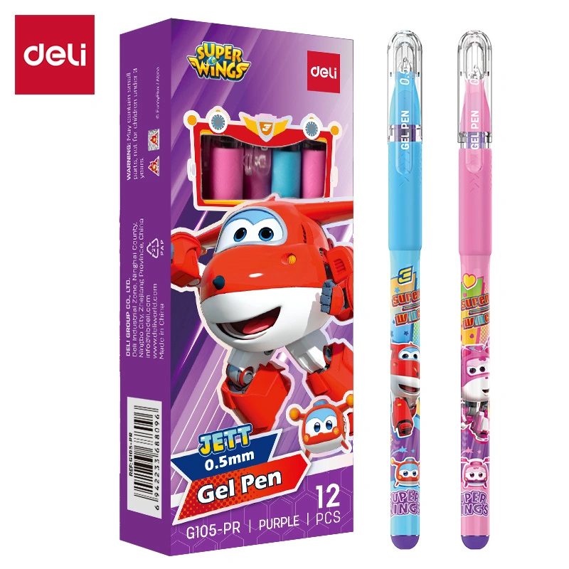 deli EG105-PR Gel Pen, Blue, Pink - Image 2