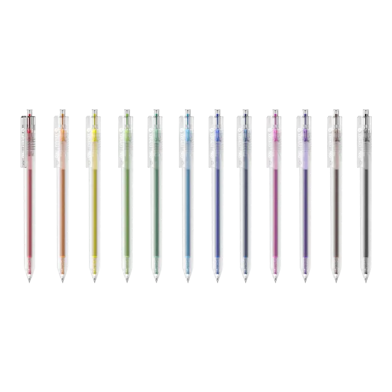 deli EG118-12A Color Gel Pen, 12 Colors