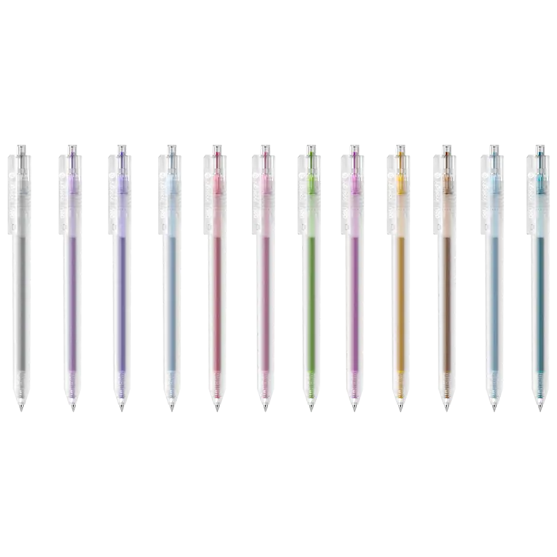 deli EG118-12B Color Gel Pen, 12 Colors