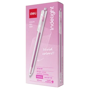 deli EG118-DP Color Gel Pen, Dark Purple