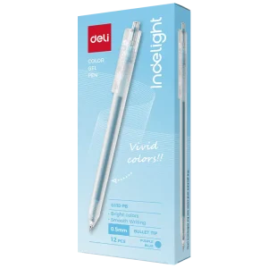 deli EG118-PB Color Gel Pen, Purple Blue