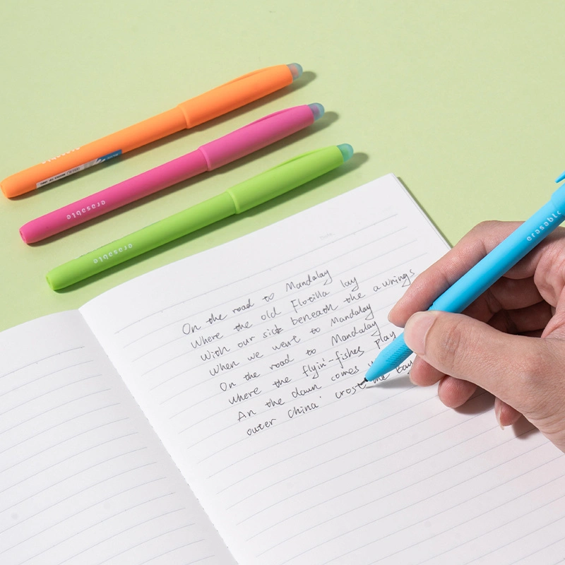 deli EG163-BK Erasable Gel Pen, Pink, Red, Blue, Green - Image 4