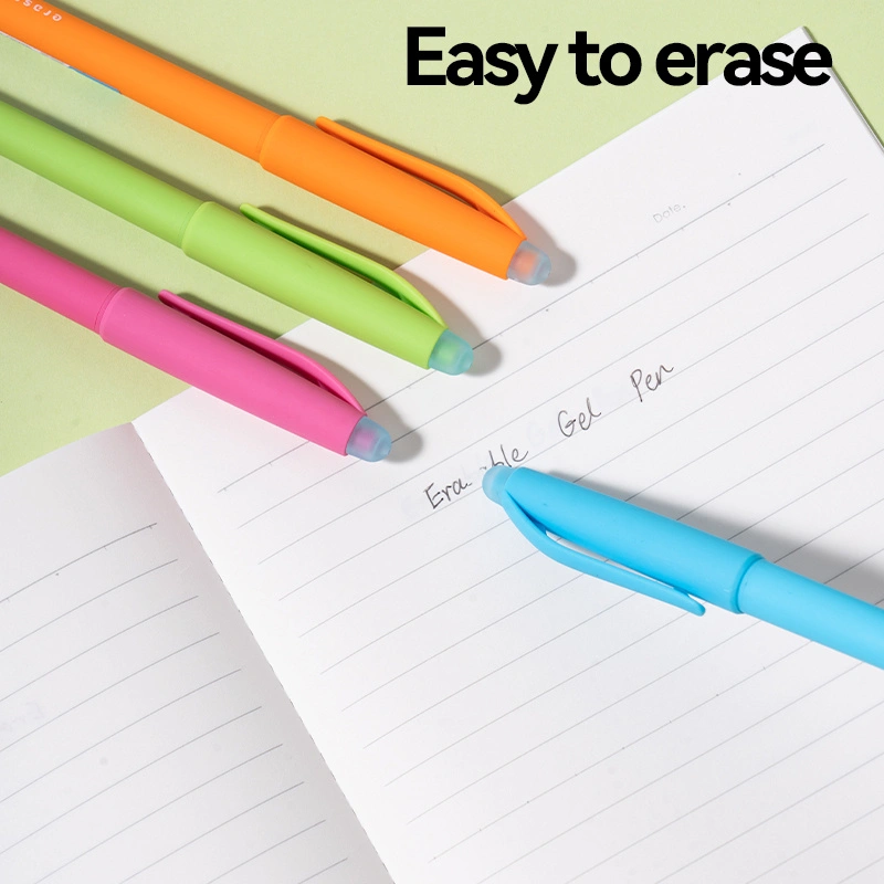 deli EG163-BK Erasable Gel Pen, Pink, Red, Blue, Green - Image 6