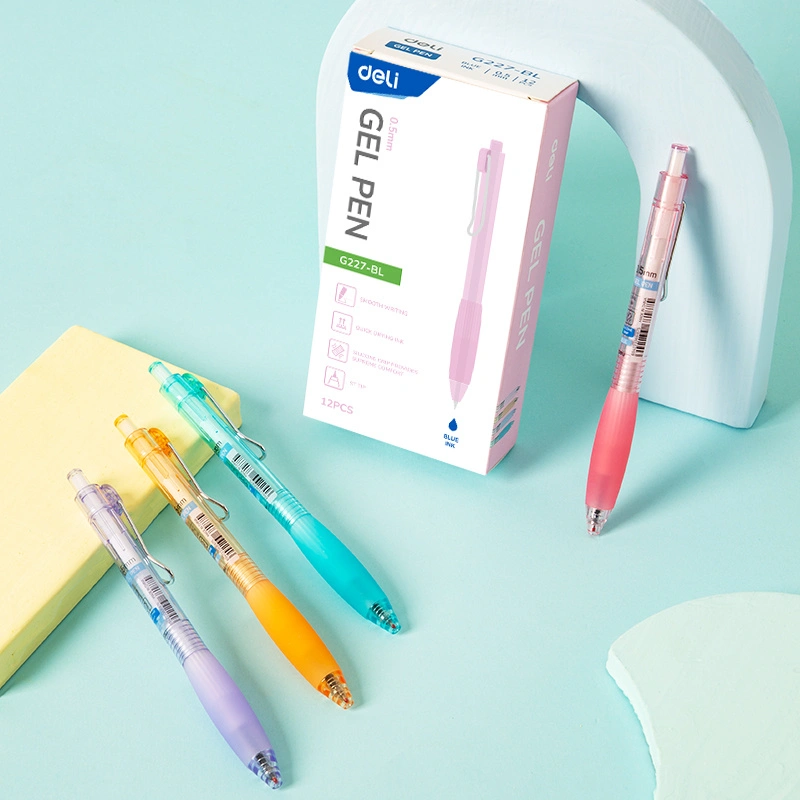 deli EG227-BL Gel Pen, Blue, Orange, Pink, Purple - Image 7