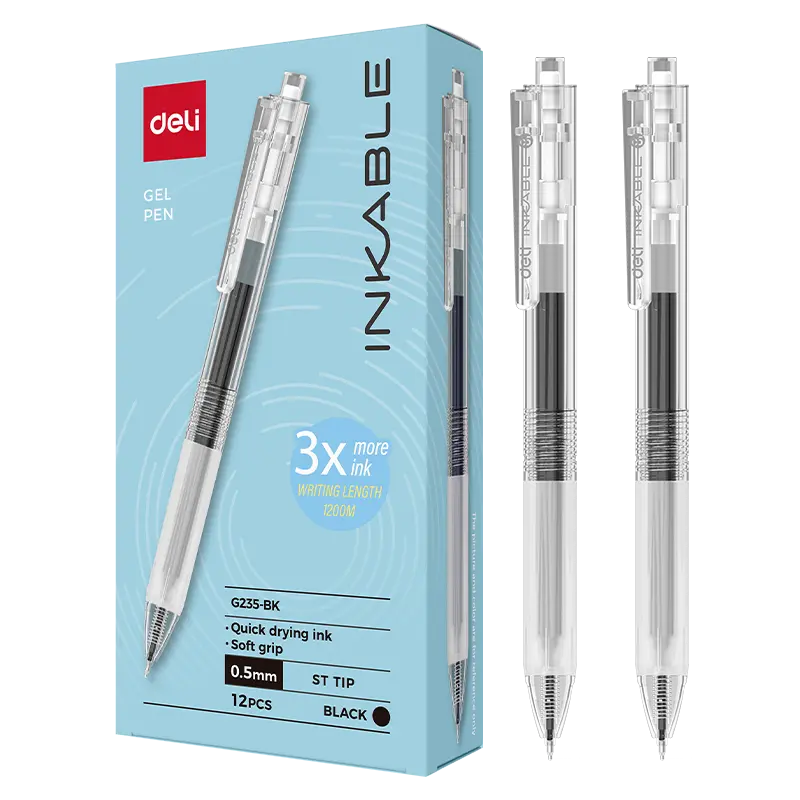 deli EG235-BK Gel Pen, Black