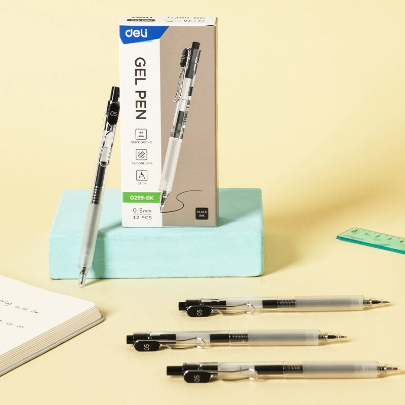 deli EG299-BK Gel Pen, Black - Image 3