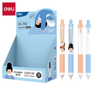 deli EG306T-BK Gel Pen, Orange, Blue