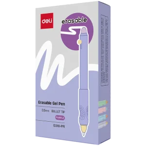 deli EG310-PR Erasable Gel Pen, Purple