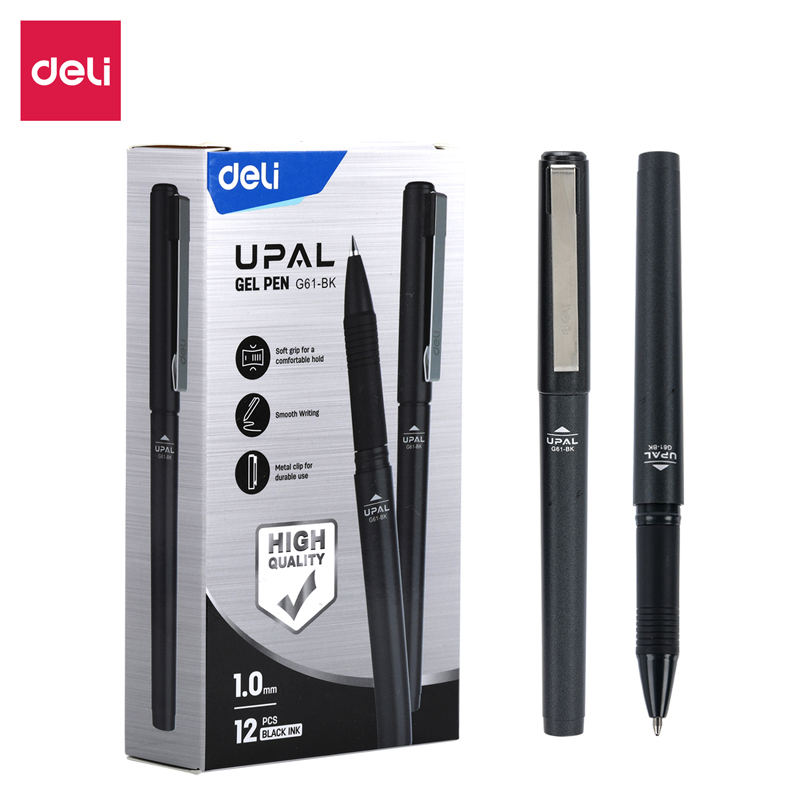 deli EG61-BK Gel Pen, Bullet tip : 1.0mm, Black