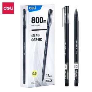 deli EG62-BK Gel Pen, Needle tip:0.5mm, Black