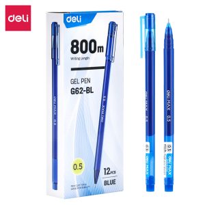 deli EG62-BL Gel Pen, Needle tip:0.5mm, Blue
