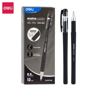 deli EG64-BK Gel Pen, Bullet tip:0.5mm, Black