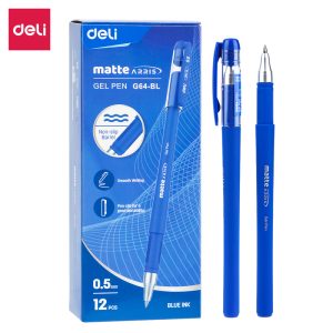 deli EG64-BL Gel Pen, Bullet tip:0.5mm, Blue
