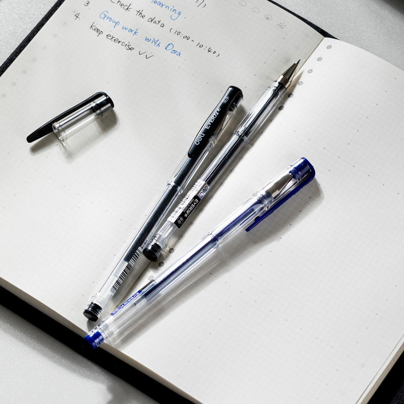 deli EG65-BL Gel Pen, Bullet tip:0.5mm, Blue - Image 5