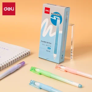 deli EG660-BL Erasable Gel Pen, Blue