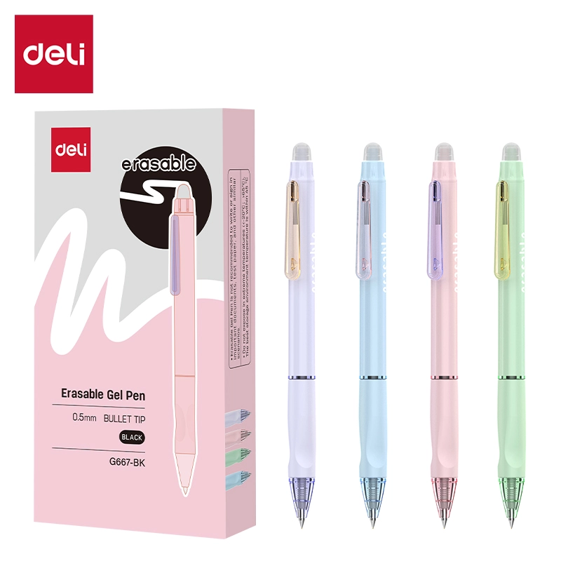 deli EG667-BK Erasable Gel Pen, Black - Image 2